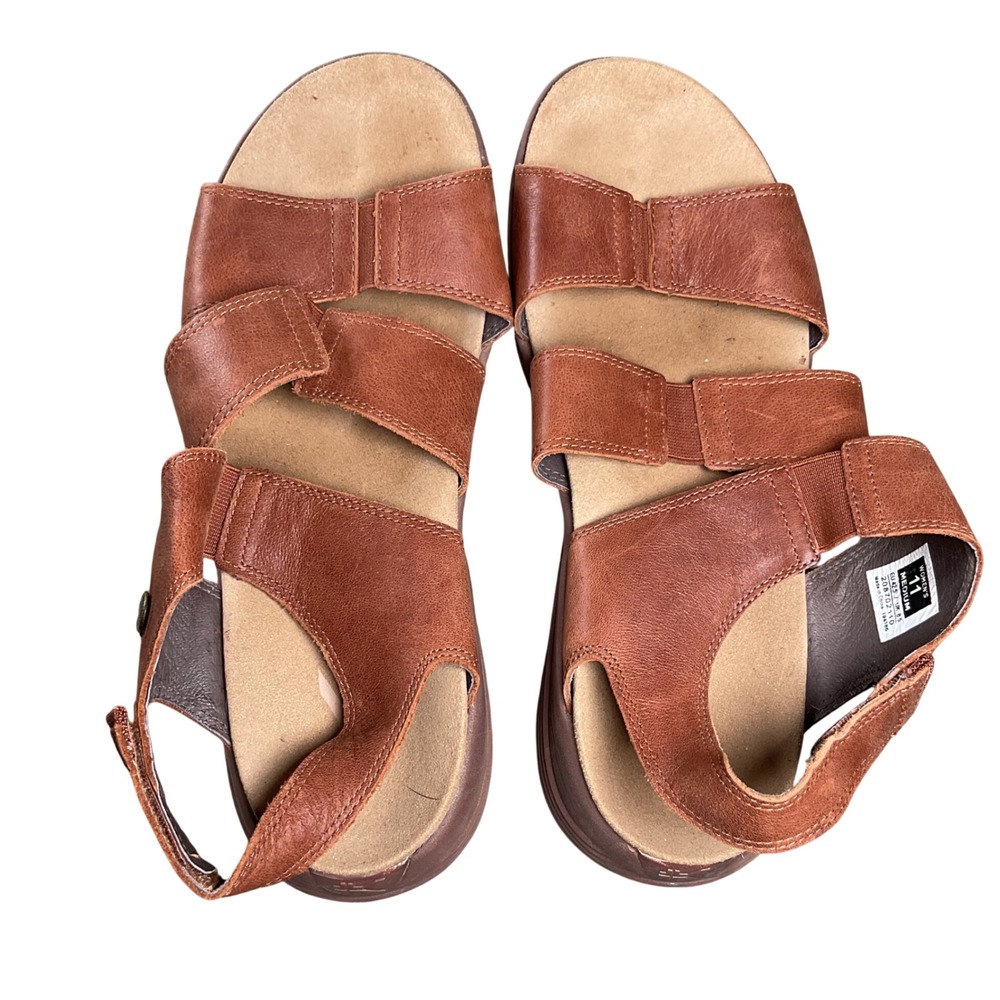 Kuru Sandals Womens 11 Brown Leather CODA Muse Orthopedic Slingback Comfort Shoe